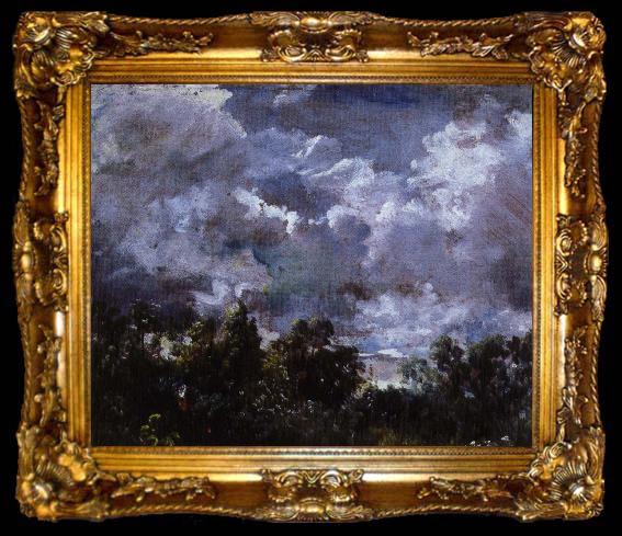 framed  John Constable en studie av himmel och trad, ta009-2